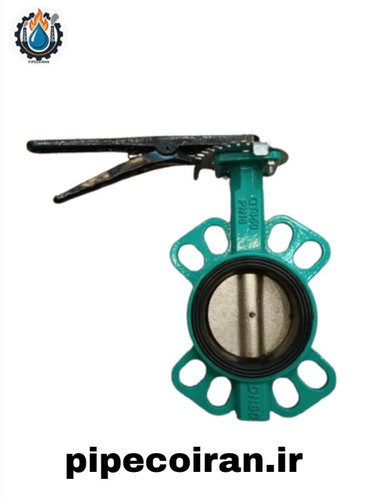 نمای نزدیک شیر پروانه ای چدنی اهرمی STAR با دیسک کرومی صیقلی